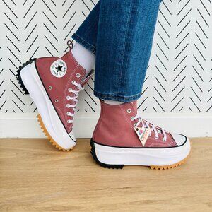 ⭐Converse Run Star Hike Hi Platform Sz 7.5 Women's Shoes Brown Sneakers A00852C⭐